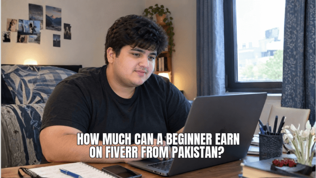 Boy using fiverr to starts freelancing in Pakistan